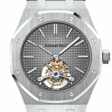 Audemars Piguet Royal Oak 41 Tourbillon Extra-Thin Smoked Grey 950 Platinum Dial Mens Watch