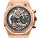 Audemars Piguet Royal Oak 44Mm Tourbillon Chronograph Openworked Rhodium Toned 18K Pink Gold Mens