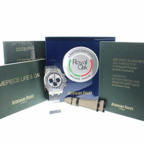Audemars Piguet Limited Edition Royal Oak Silver Dial Rubber Chronograph Mens Watch