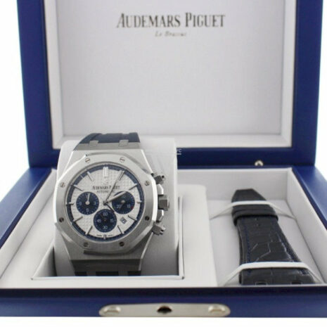 Audemars Piguet Limited Edition Royal Oak Silver Dial Rubber Chronograph Mens Watch