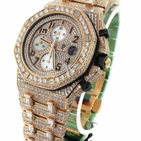 Audemars Piguet Custom Diamonds Royal Oak Offshore Chronograph Mens Watch 26470Or.oo.1000Or.01