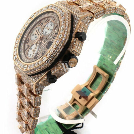 Audemars Piguet Custom Diamonds Royal Oak Offshore Chronograph Mens Watch 26470Or.oo.1000Or.01