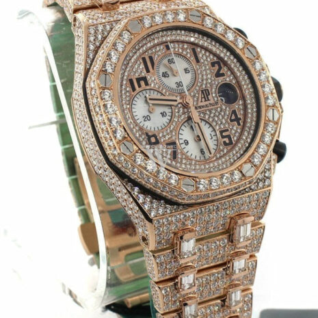 Audemars Piguet Custom Diamonds Royal Oak Offshore Chronograph Mens Watch 26470Or.oo.1000Or.01