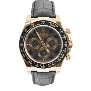  Cosmograph Daytona 40 Chocolate Dial 18K Rose Gold Mens Watch 116515