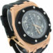 Audemars Piguet Royal Oak Offshore Black Dial 18Kt Rose Gold Rubber Chronograph Mens Watch