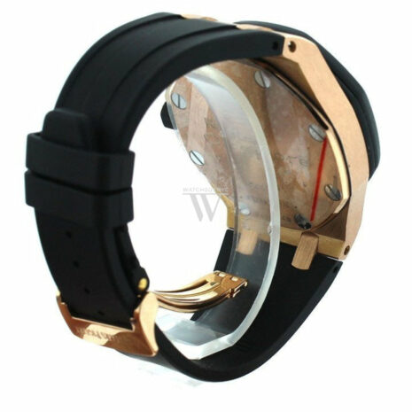 Audemars Piguet Royal Oak Offshore Black Dial 18Kt Rose Gold Rubber Chronograph Mens Watch