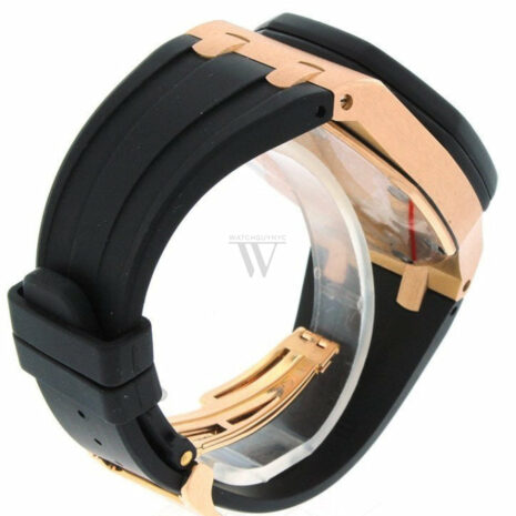 Audemars Piguet Royal Oak Offshore Black Dial 18Kt Rose Gold Rubber Chronograph Mens Watch
