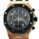 Audemars Piguet Royal Oak Offshore Black Dial 18Kt Rose Gold Rubber Chronograph Mens Watch