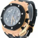 Audemars Piguet Royal Oak Offshore Black Dial 18Kt Rose Gold Rubber Chronograph Mens Watch