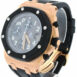 Audemars Piguet Royal Oak Offshore Black Dial 18Kt Rose Gold Rubber Chronograph Mens Watch