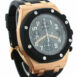 Audemars Piguet Royal Oak Offshore Black Dial 18Kt Rose Gold Rubber Chronograph Mens Watch