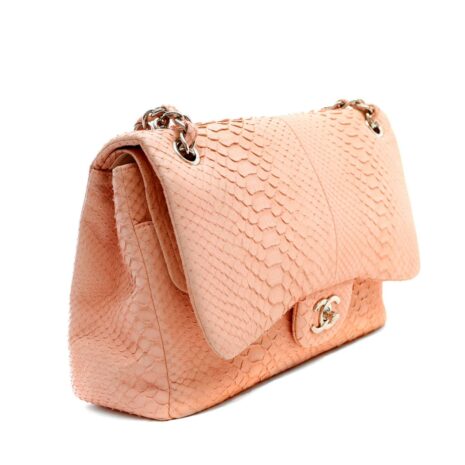 12402ChanelpinkPythonJumboClassicwSH_17_900_4