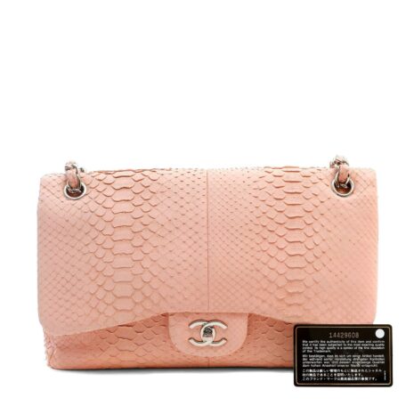 12402ChanelpinkPythonJumboClassicwSH_17_900_8
