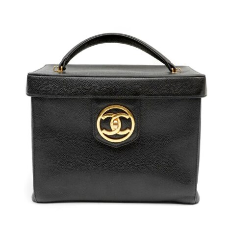 13238ChanelBlackCaviarLargeVanityBoxNOStrapswGH_6_995_2