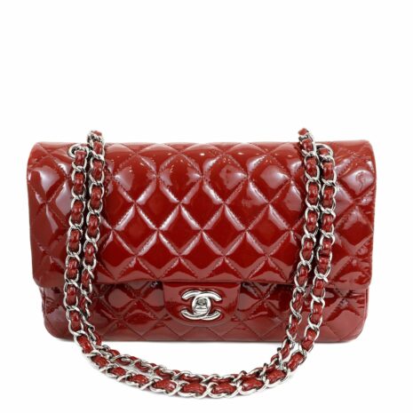 13601ChanelDarkRedPatentMedClassicwSH_11_500_3