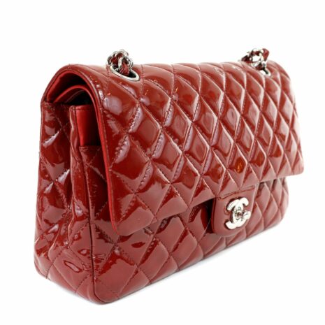 13601ChanelDarkRedPatentMedClassicwSH_11_500_4