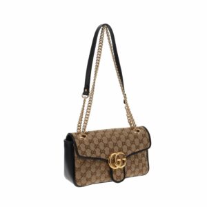 Gucci GG Small Marmont Canvas & Leather