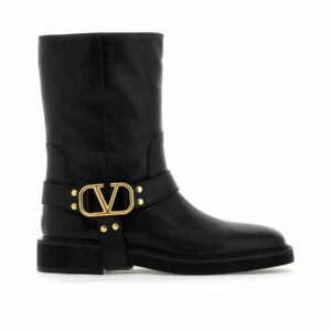 Vlogo Signature Leather Biker Boots 0