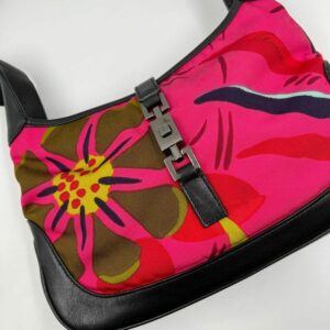 Gucci by Tom Ford Flower Print Nylon Medium Jackie Bag - Pink Flora