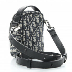 Christian Dior Zip Around Crossbody Pouch Oblique Canvas Mini