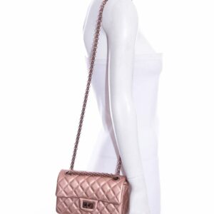 Chanel Metalliic Copper Rose Reissue Mini Flap RGH Bijoux Chain  Handbag