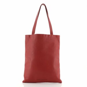Flat Shopper Tote Leather Tall