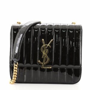 Vicky Crossbody Bag Vertical Quilted Patent Large
