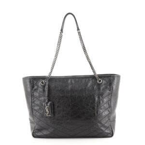 Niki Zip Shopping Tote Matelasse Chevron Leather Large