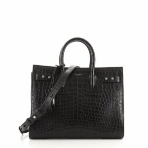 Sac de Jour Bag Crocodile Embossed Leather Small