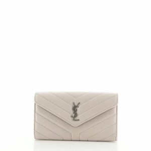 Loulou Flap Wallet Matelasse Chevron Leather Large