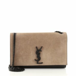 Classic Monogram Crossbody Bag Suede and Leather Medium