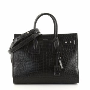Sac de Jour Bag Crocodile Embossed Leather Small