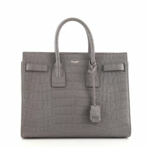 Sac de Jour Bag Crocodile Embossed Leather Small