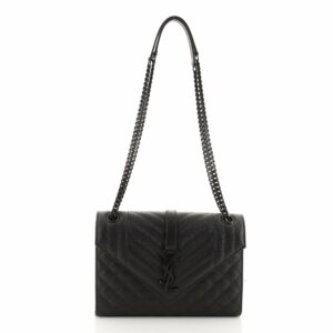 Classic Monogram Envelope Satchel Quilted Leather Medium