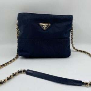 Prada Nylon Shoulder Bag with Chain Handle