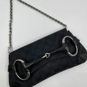 Gucci Horsebit 1955 Canvas Shoulder Bag
