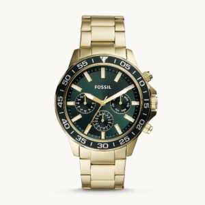 Fossil Analog Men's Watch Gold Plated Metal Bracelet - BQ2493