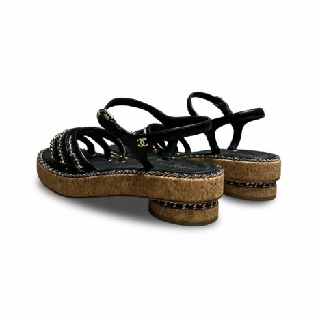 Chanel-black-chain-sandals-3