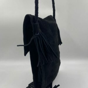 Prada Black Suede Fringed Bag