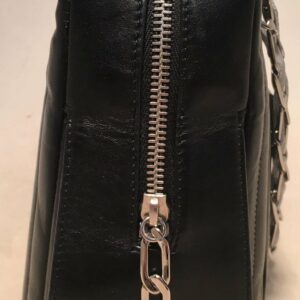 Chanel Mademoiselle Ligne Vertical Quilted Black Leather Camera Bag