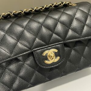 Chanel Classic Quilted Small Double Flap Black Caviar