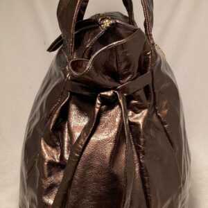 Gucci Bronze Patent Leather Hysteria Bag