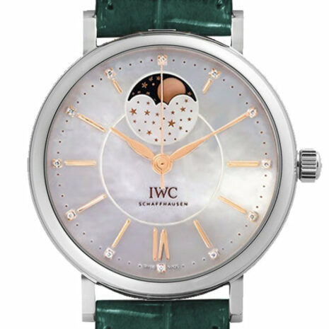 Iwc Portofino 37Mm White Mother Of Pearl Dial Automatic Ladies Watch Iw459007 Blue