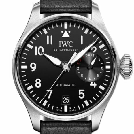 Iwc Big Pilot Black Dial Automatic 46Mm Mens Watch Iw500912 Silver