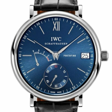 Iwc Portofino Hand-Wound Eight Days 45Mm Mens Watch Iw510106 Blue