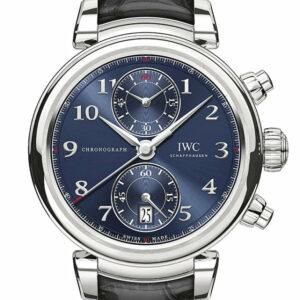 Iwc Da Vinci Blue Dial Automatic Mens Chronograph Watch Iw393402