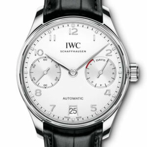 Iwc Portuguese 7 Days In Stainless Steel Silver Dial Mens Watch Iw500712