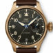 Iwc Big Pilots Heritage Black Dial Brown Leather Mens Watch Iw501005