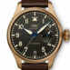 Iwc Big Pilots Heritage Black Dial Brown Leather Mens Watch Iw501005