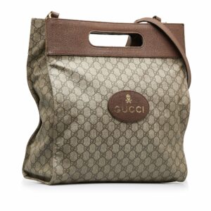 Brown Gucci GG Supreme Neo New Soft Tote Satchel